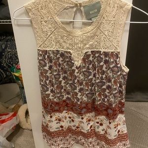 Anthropologie Maeve Eleanor Floral Tank Top